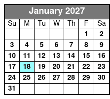 Calypso Breeze Sightseeing, Lunch, and Dinner Cruises January Schedule