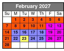 Calypso Breeze Sightseeing, Lunch, and Dinner Cruises February Schedule