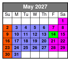 Calypso Breeze Sightseeing, Lunch, and Dinner Cruises May Schedule