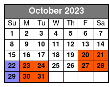 9-Scorched October Schedule