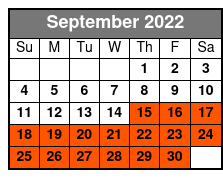 Pier 60 Tour September Schedule