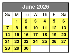 Dolphin Shelling Snorkeling Cruise June Schedule