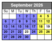 Segway Tour September Schedule