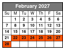 Led Illuminated Night Tours February Schedule