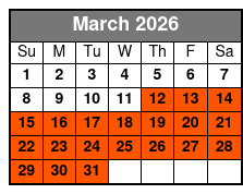 Snorkel Swim with Manatees Tour March Schedule