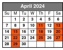 The Skyway Tour April Schedule