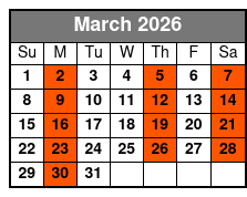 The Skyway Tour March Schedule