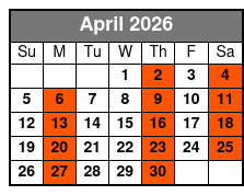 The Skyway Tour April Schedule