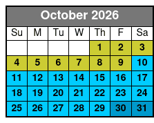 Sunset Sailing October Schedule