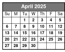 Sunset Tour April Schedule