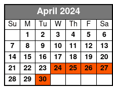 Full Day E-Bike Rental April Schedule