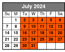 Full Day E-Bike Rental July Schedule