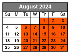 Full Day E-Bike Rental August Schedule