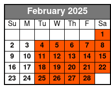 Full Day E-Bike Rental February Schedule