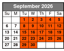 Full Day E-Bike Rental September Schedule