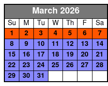 Dolphin Sightseeing Cruise Aboard the Dolphin Quest March Schedule