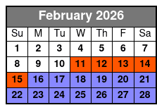 Glow in the Dark Clear Kayak February Schedule