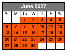 2.5 Hr - Private Mangroves June Schedule
