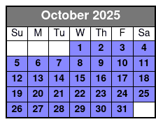Dolphin Cruise October Schedule