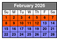 Dolphin Cruise February Schedule