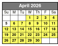 Dolphin Cruise April Schedule