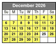Dolphin Cruise December Schedule
