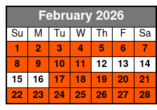 Dolphin Tour February Schedule