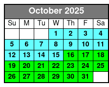 Treasure Island Electric Bike Sunset Tour October Schedule