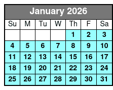 Treasure Island Electric Bike Sunset Tour January Schedule