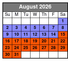 Treasure Island Electric Bike Sunset Tour August Schedule