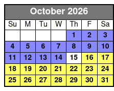Treasure Island Electric Bike Sunset Tour October Schedule