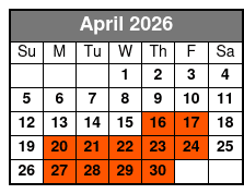 The Museums at Biblical Times April Schedule