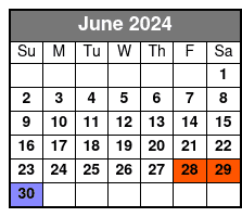 Wild Stallion Mountain Coaster June Schedule