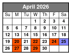 Grand American Opry Dinner Show April Schedule