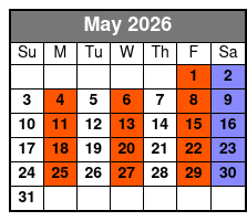 Grand American Opry Dinner Show May Schedule