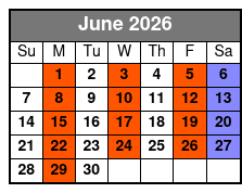 Grand American Opry Dinner Show June Schedule