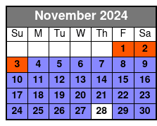 Dig'n Zone Theme Park November Schedule