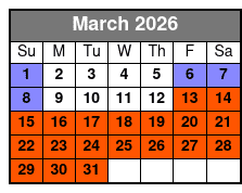 Dig'n Zone Theme Park March Schedule