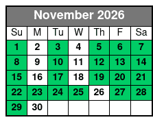 Dig'n Zone Theme Park  November Schedule