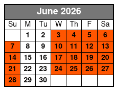 Xperia Ocean Journey June Schedule