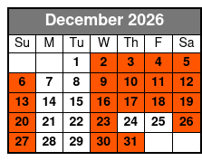 Xperia Ocean Journey December Schedule