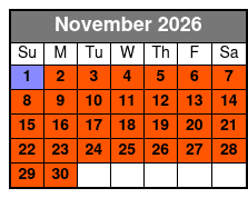 Space Race Adventures November Schedule