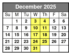 Olé! December Schedule