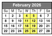 Olé! February Schedule