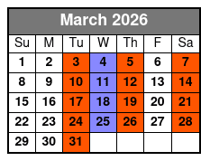 The King Comes Home Dinner Show March Schedule