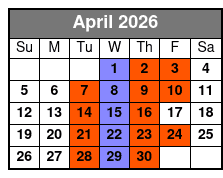 The King Comes Home Dinner Show April Schedule