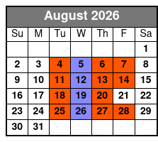 The King Comes Home Dinner Show August Schedule
