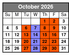 The King Comes Home Dinner Show October Schedule