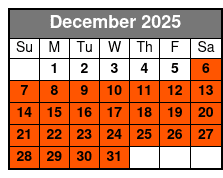 2 Hour 6 Seater UTV Rental December Schedule