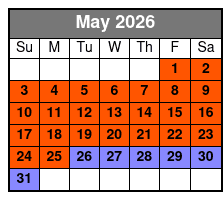 24 Hour 2 Seater Slingshot May Schedule